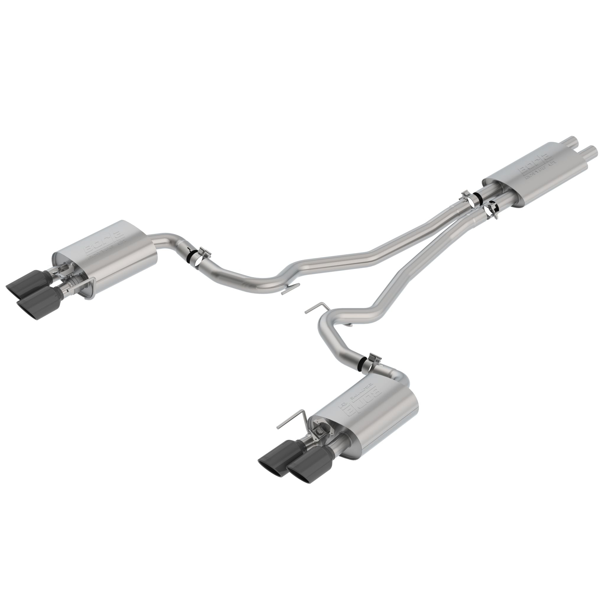 Borla 1014045BC 2018-2020 Ford Mustang GT Cat-Back? Exhaust System ECE Approved Touring Exhaust System Kit