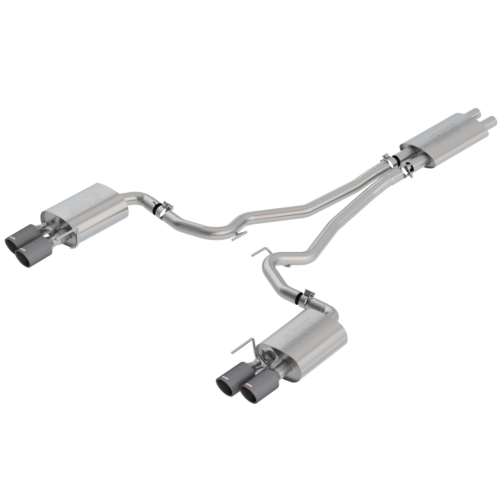 Borla 1014045CF 2018-2020 Ford Mustang GT Cat-Back? Exhaust System ECE Approved Touring Exhaust System Kit