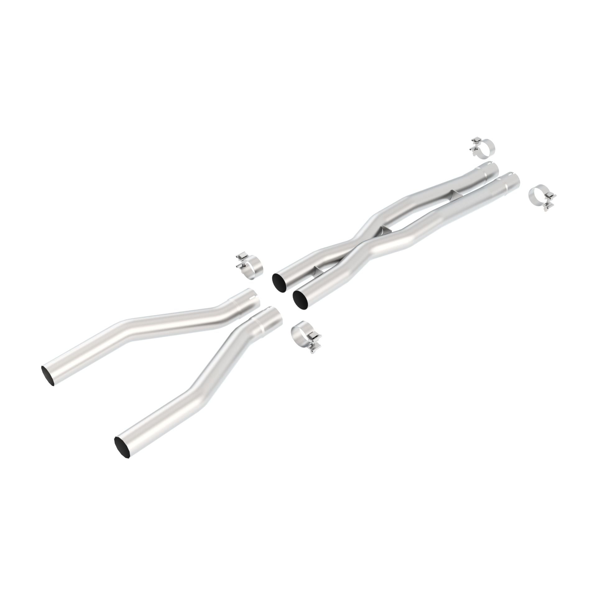 Borla 60524 Connection Pipes - X-Pipe With Mid-Pipes Exhaust Pipe