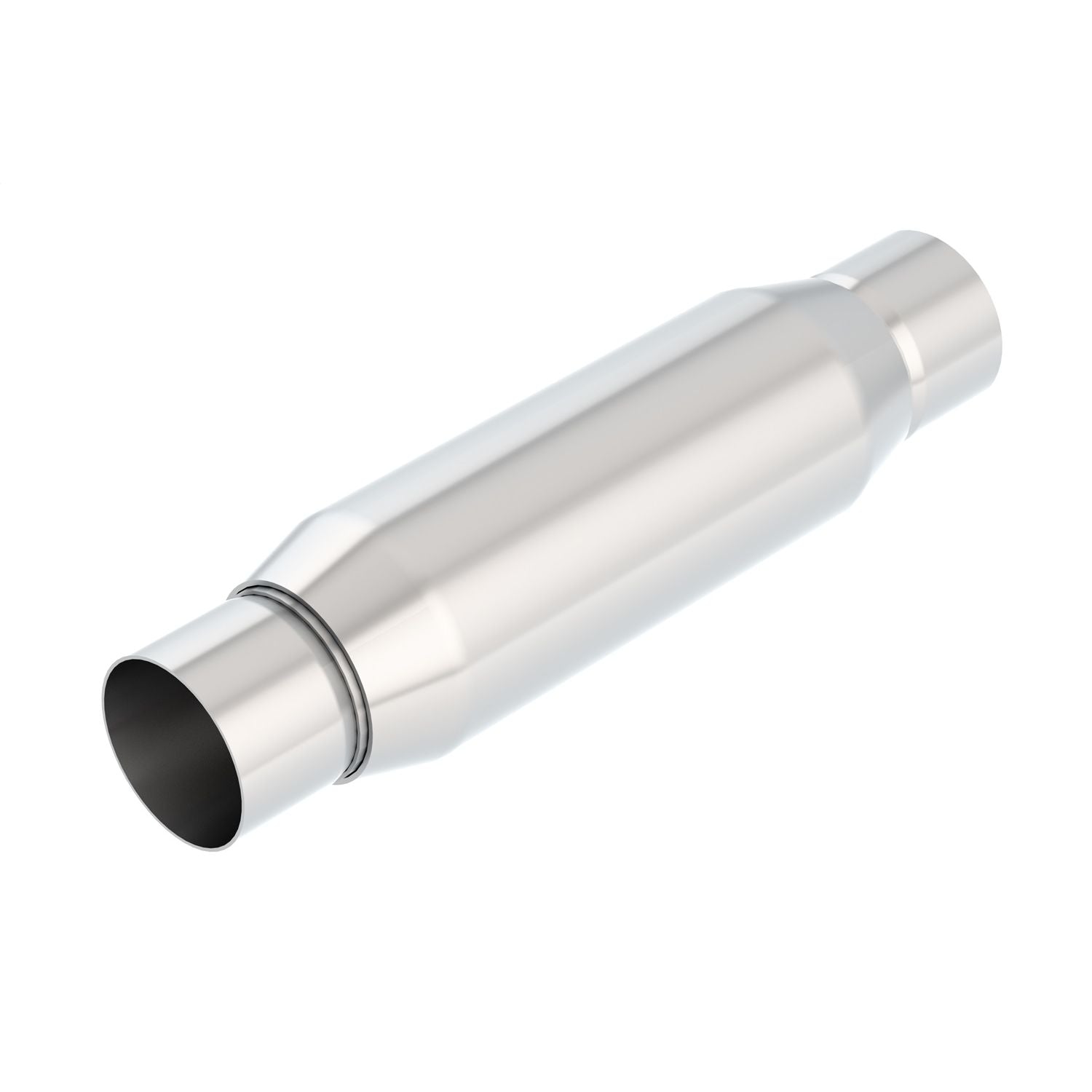 Borla 400937 CrateMuffler? Resonator 2.25" Center Inlet/ 2.25" Center Outlet 3.5" Round X 10" Long Body Exhaust Muffler