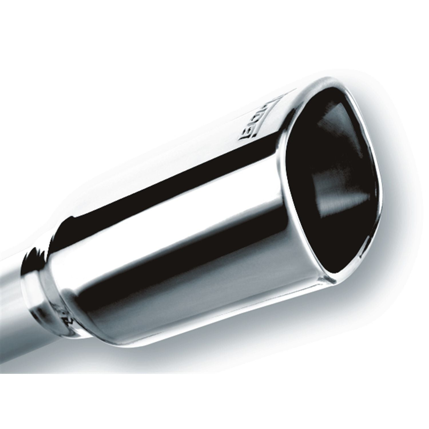 Borla 20241 Tip 2.25" Inlet/ 3.28" x 3.5" Outlet Single Square Rolled-Edge Angle-Cut Exhaust Tail Pipe Tip