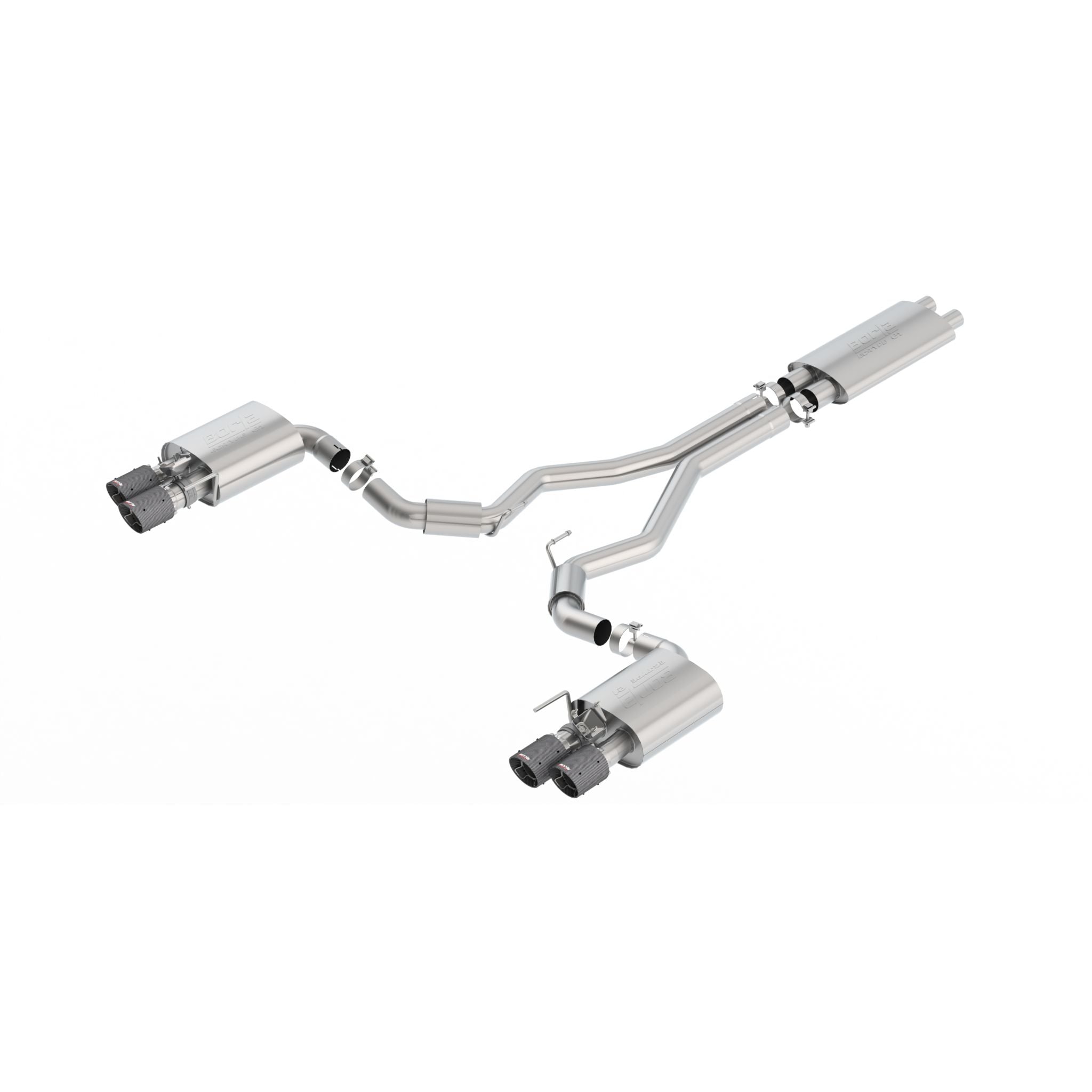 Borla 1014046CF 2018-2020 Ford Mustang GT Cat-Back? Exhaust System ECE Approved Touring Exhaust System Kit