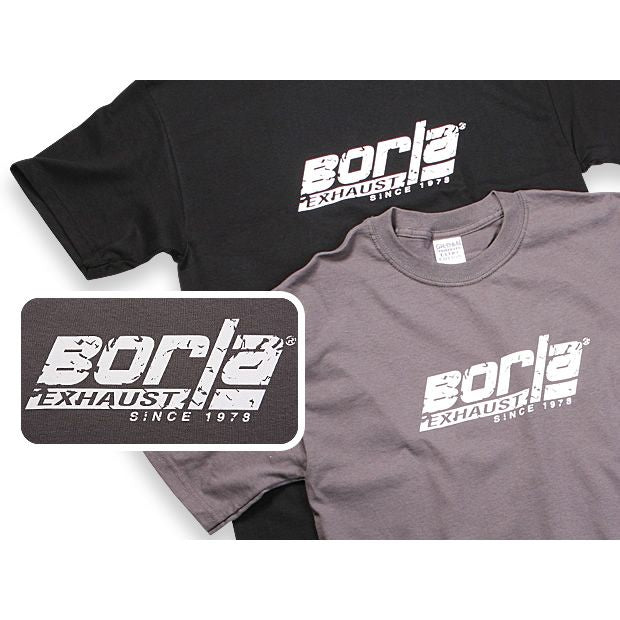 Borla 21266 Men's Distressed Black Crew Neck T-Shirt - XL T-Shirt