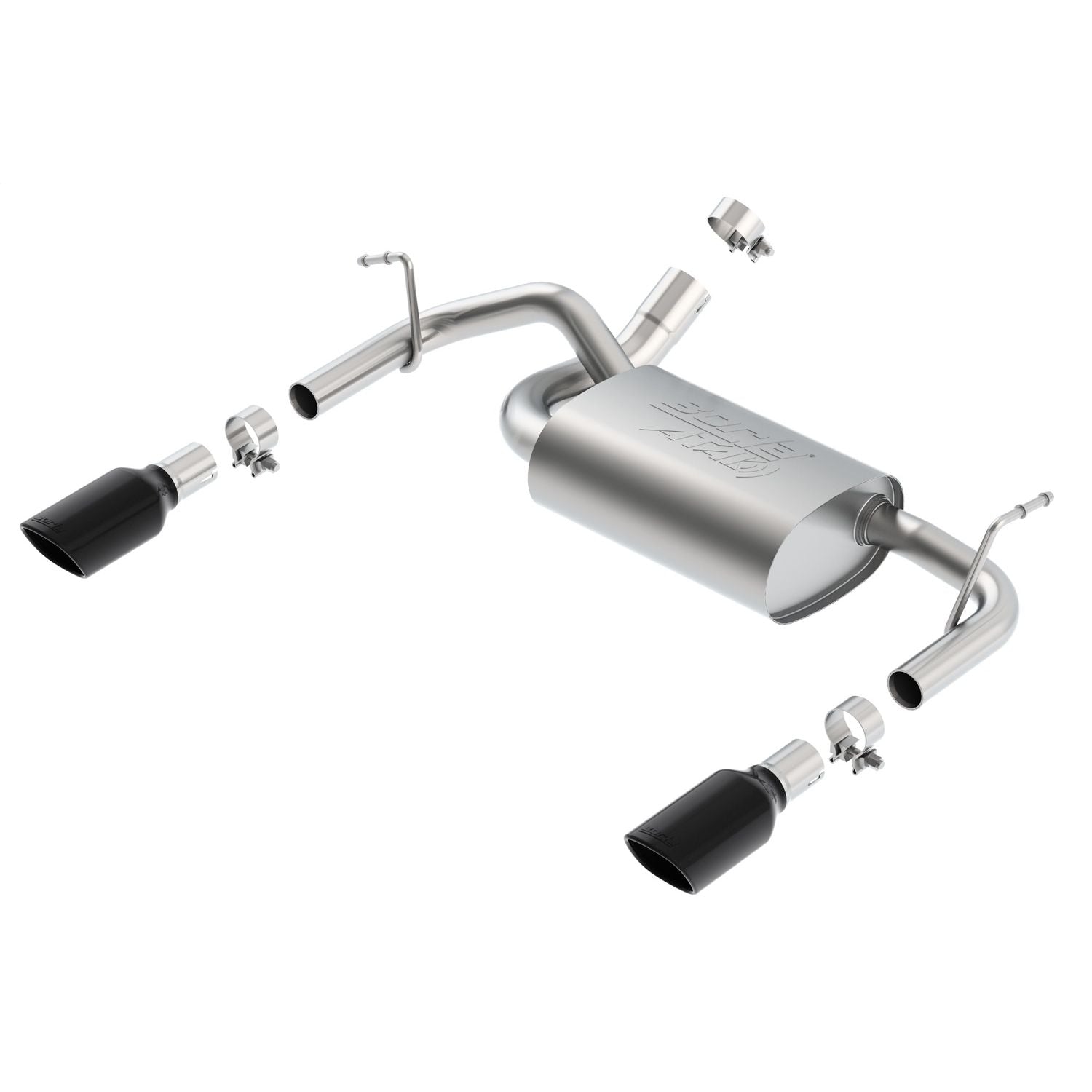 Borla 11860BC 2012-2018 Jeep Wrangler JK/ JKU Axle-Back Exhaust System ATAK? Exhaust System Kit